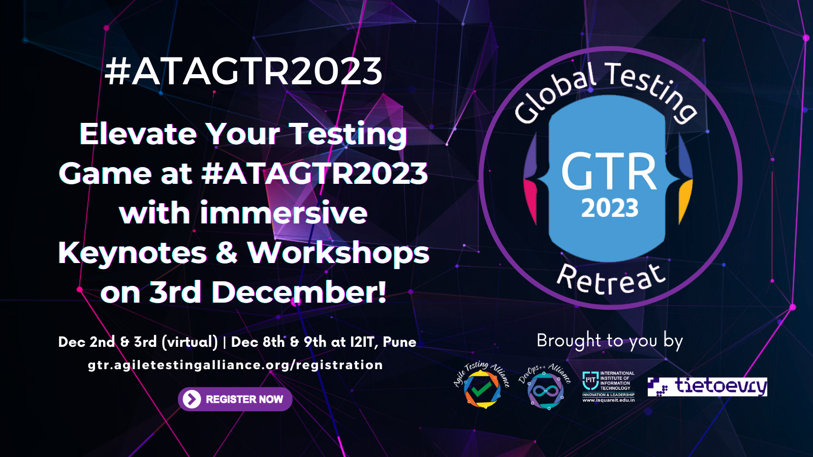 Elevate Your Testing Game at #ATAGTR2023 with immersive Keynotes & Workshops on 3rd December!